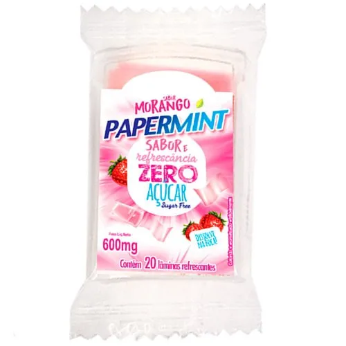 Papermint Morango com 20 Lâminas