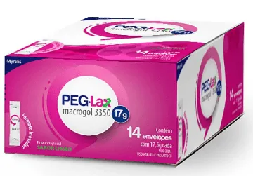Peg-Lax 17g Laxante Limão Pó para Solução Oral com 14 envelopes