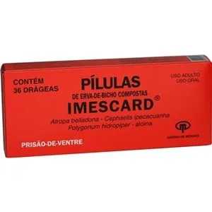 Pílulas De Erva-De-Bicho Imescard 10Mg + 10Mg + 30Mg + 10Mg C/ 36 Drágeas