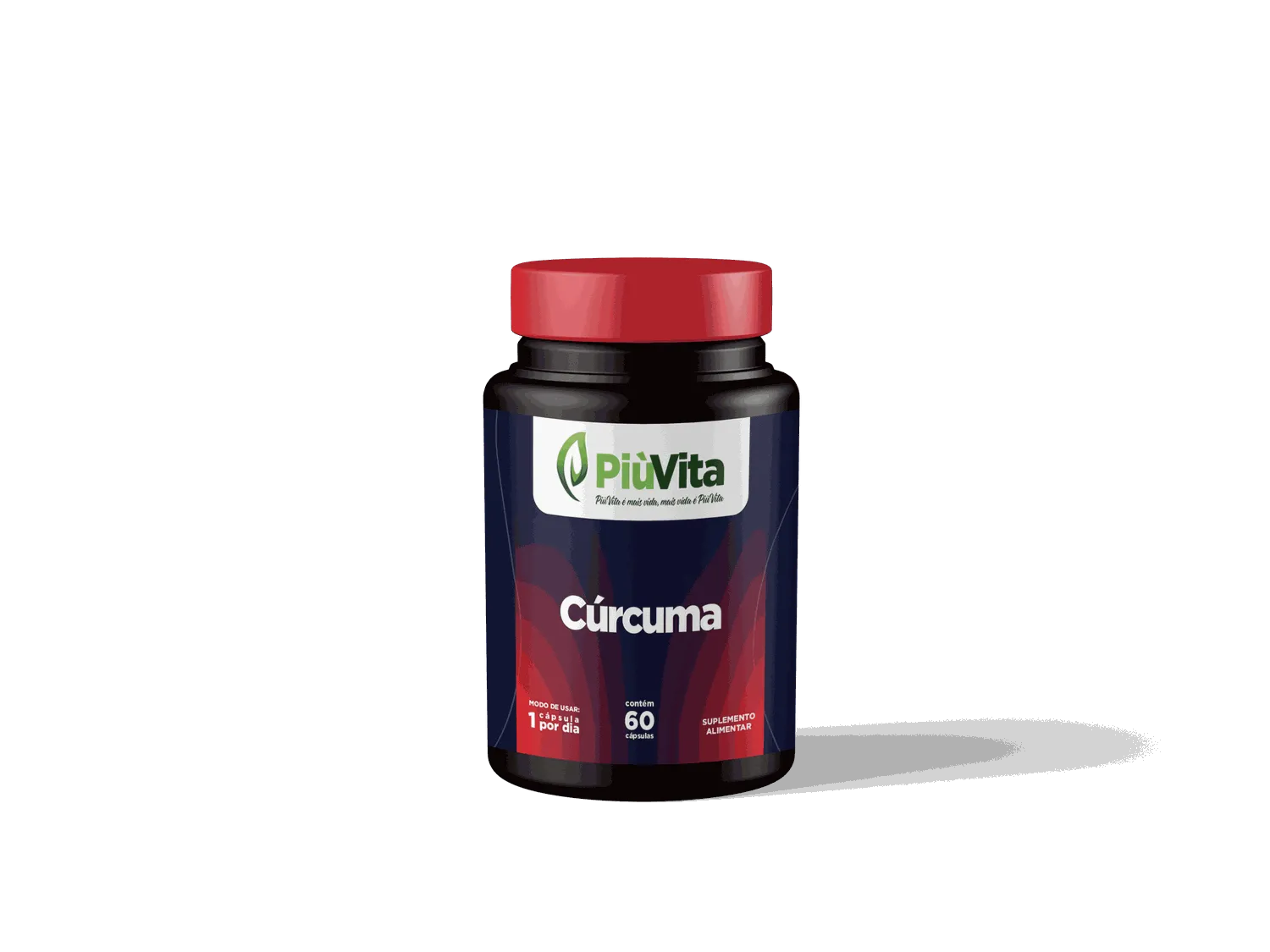 PiùVita Cúrcuma com 60 Cápsulas
