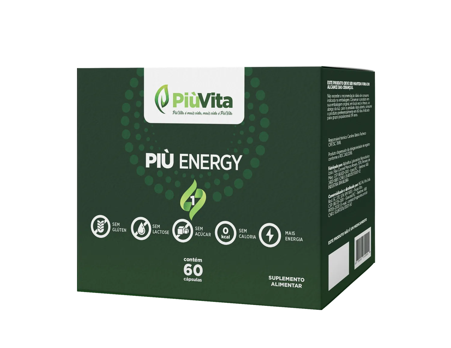 PiùVita Più Energy 1 com 60 Cápsulas