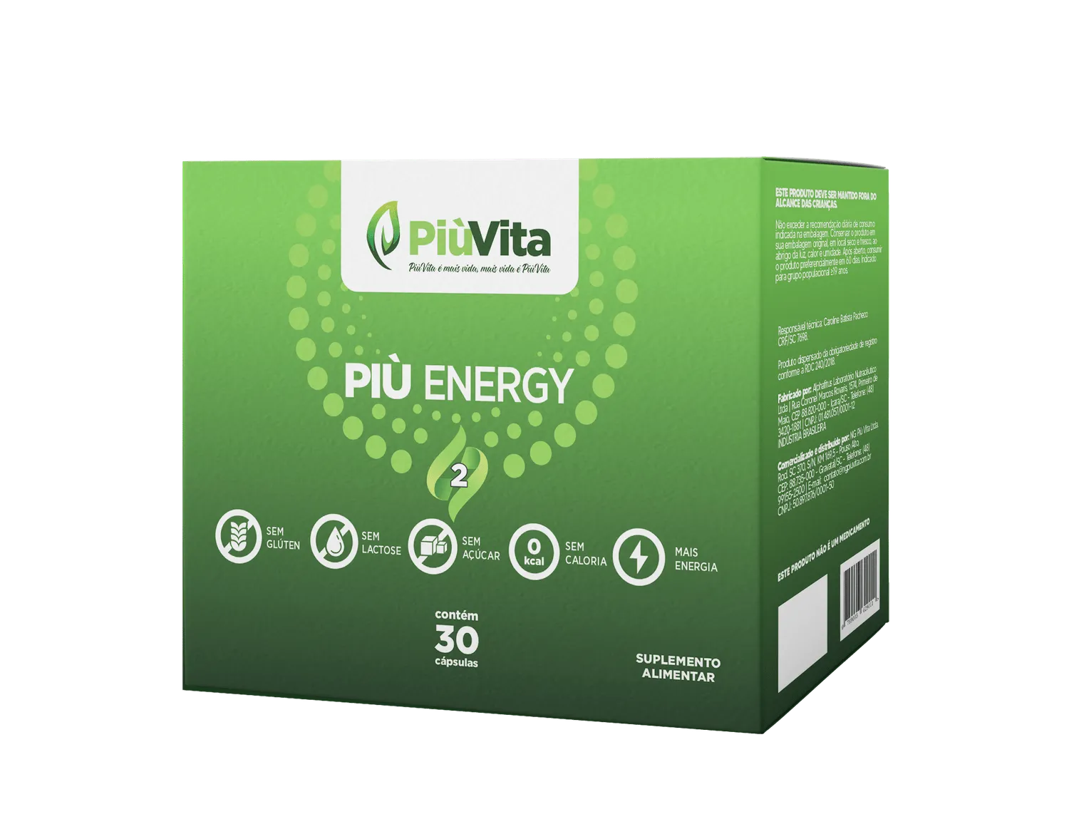 PiùVita Più Energy 2 com 30 Cápsulas
