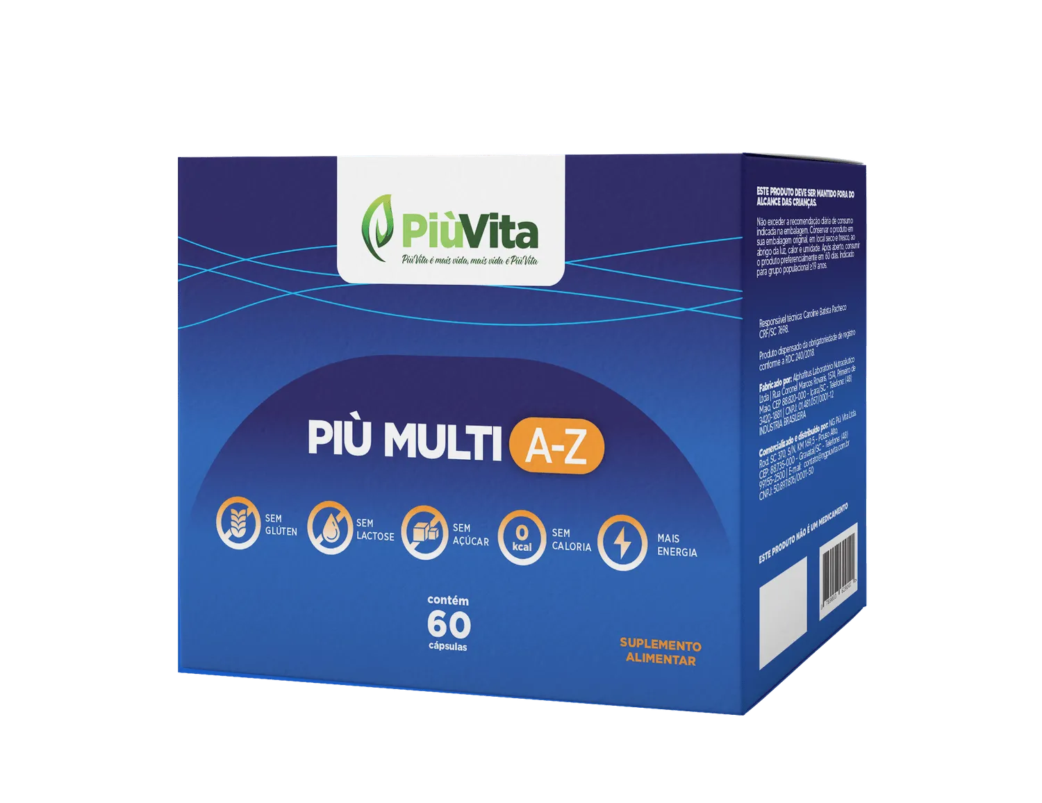 PiùVita Più Multi A-Z com 60 Cápsulas