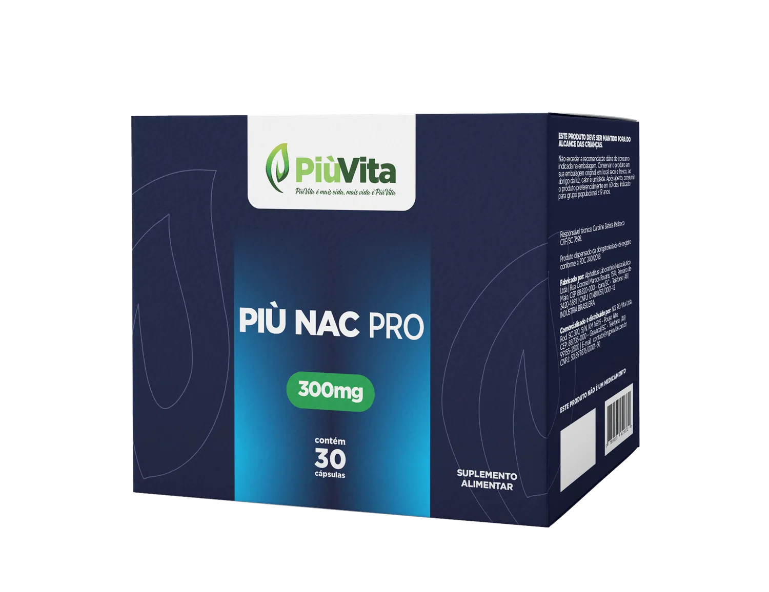 PiùVita Più Nac Pro 300mg com 30 Cápsulas