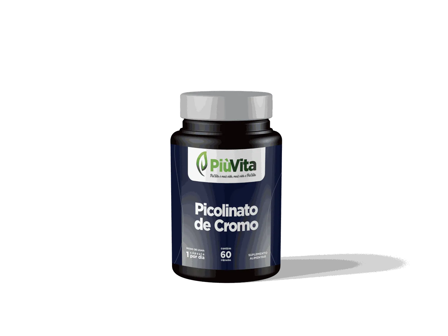 PiùVita Picolinato de Cromo com 60 Cápsulas