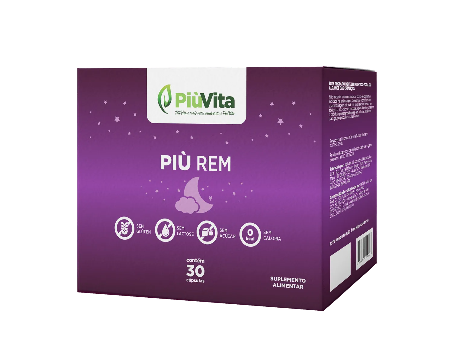 PiùVita Più Rem com 30 Cápsulas