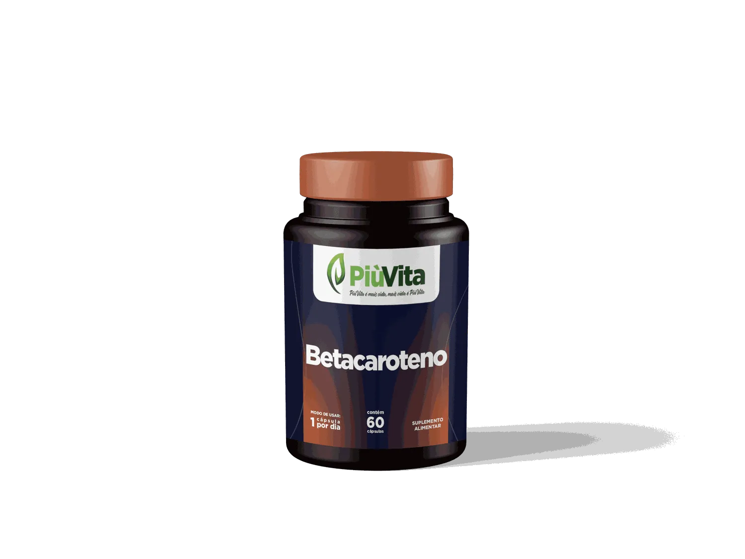 PiùVita Betacaroteno com 60 Cápsulas