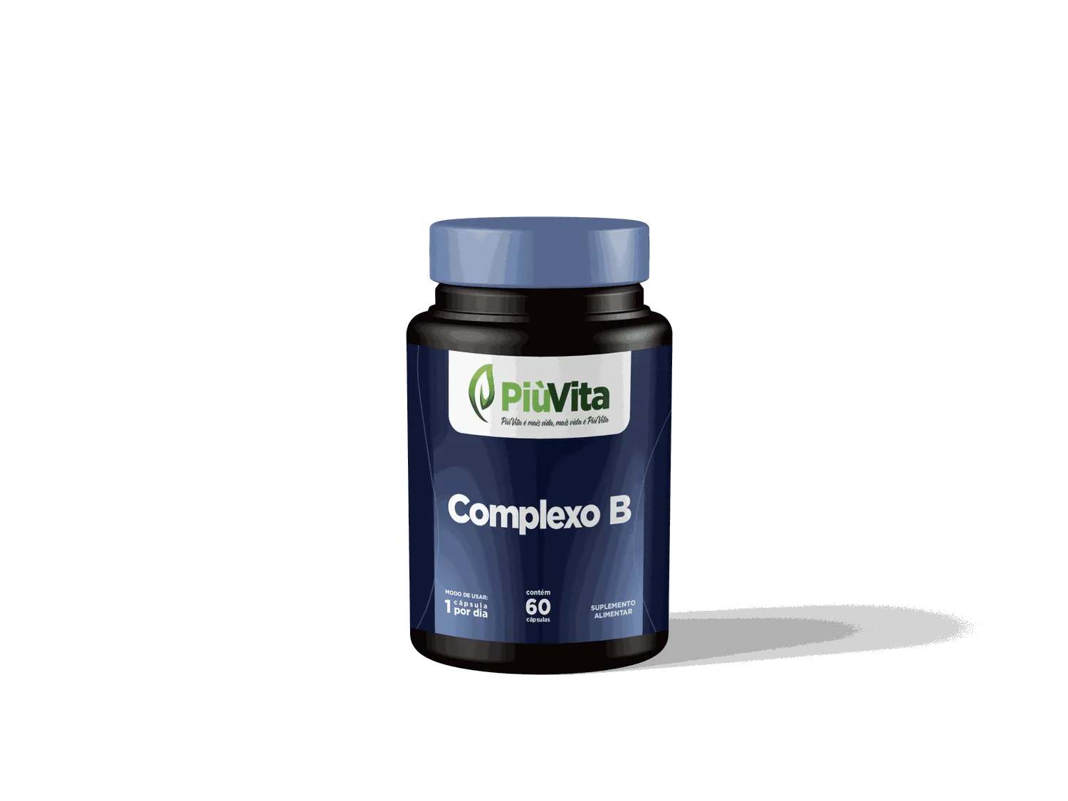 PiùVita Complexo B com 60 Cápsulas