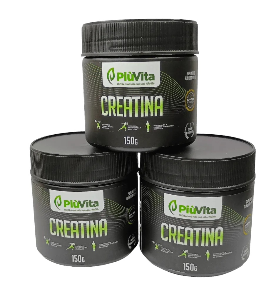 PiùVita Creatina Efervescente Maça Verde 150g