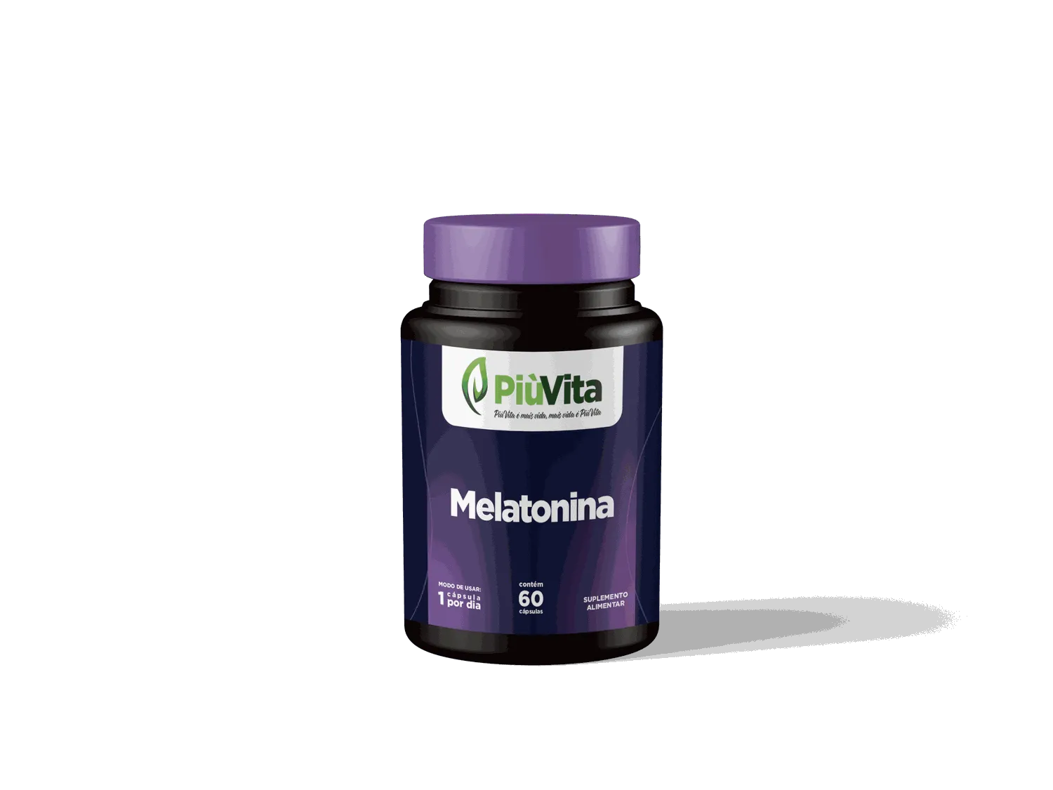 PiùVita Melatonina com 60 Cápsulas