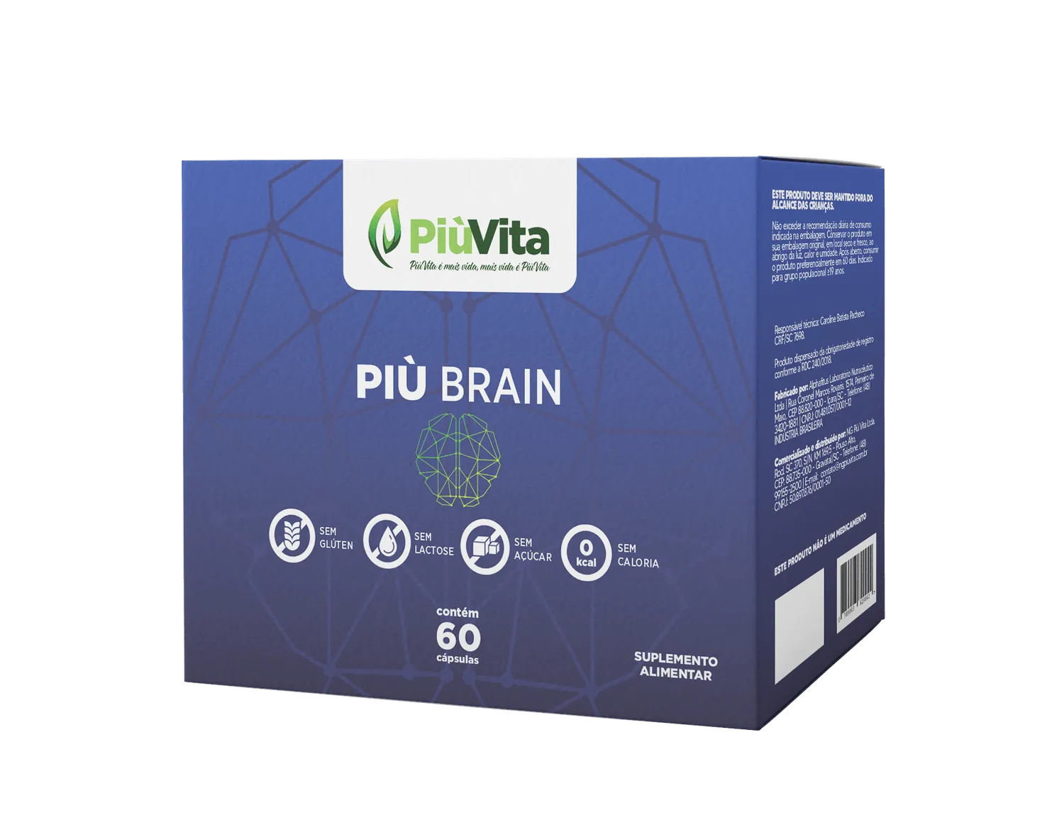 PiùVita Più Brain com 60 Cápsulas
