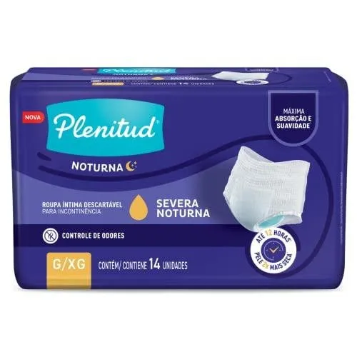 Plenitud Premium Noturna Roupa Íntima Descartável G/XG 14UN