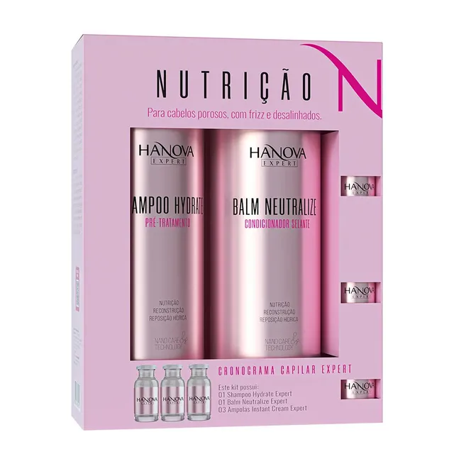 Kit Cronograma Capilar Nutrição (5itens) - Hanova Expert