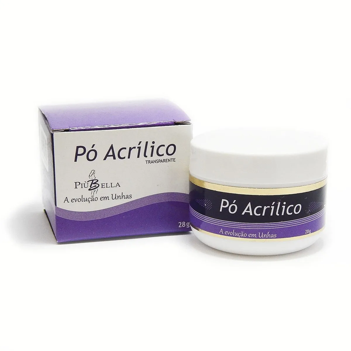 Pó Acrílico Transparente Più bella 28g