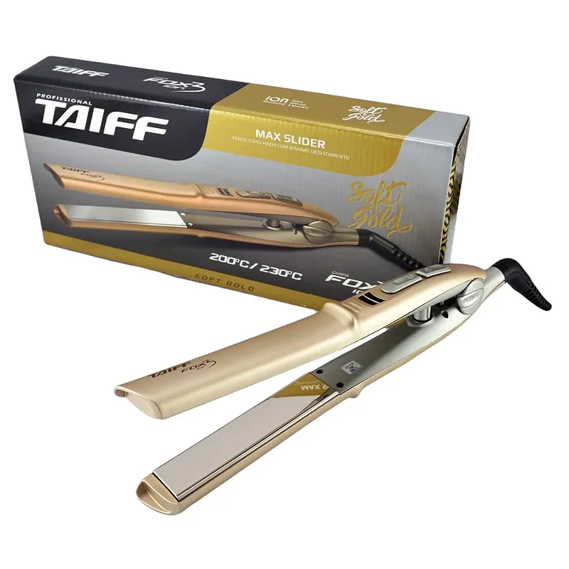 Prancha Max Slider Fox Ion3 Dourado Bivolt