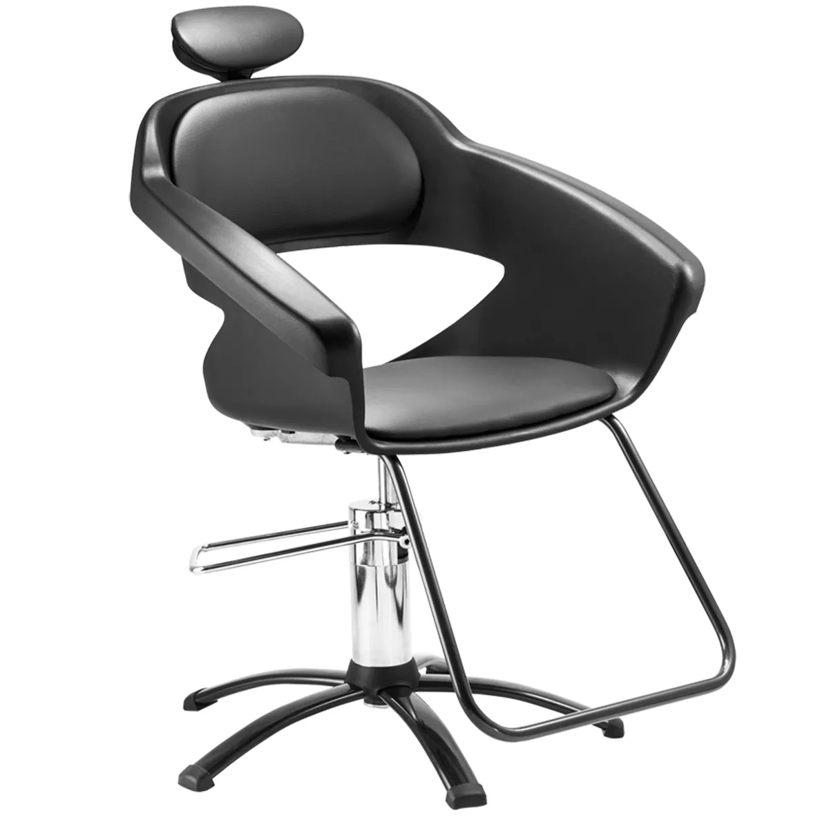 Cadeira Hidráulica Para Cabeleireiro Primma Dompel Preto