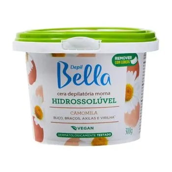 CERA DEPIL BELLA HIDROSSOLUVEL CAMOMILA 300G Cód. 3662