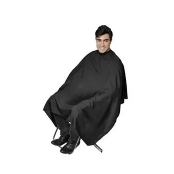 CAPA EM SEDA LISA PRETA PARA CORTE COM MANGA BOTAO SANTA CLARA 9583 Cód. 8007