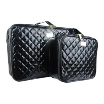 KIT DE MALETA PARA MAQUIAGEM PRETA MISS FRANDY 2UN Cód. 14514