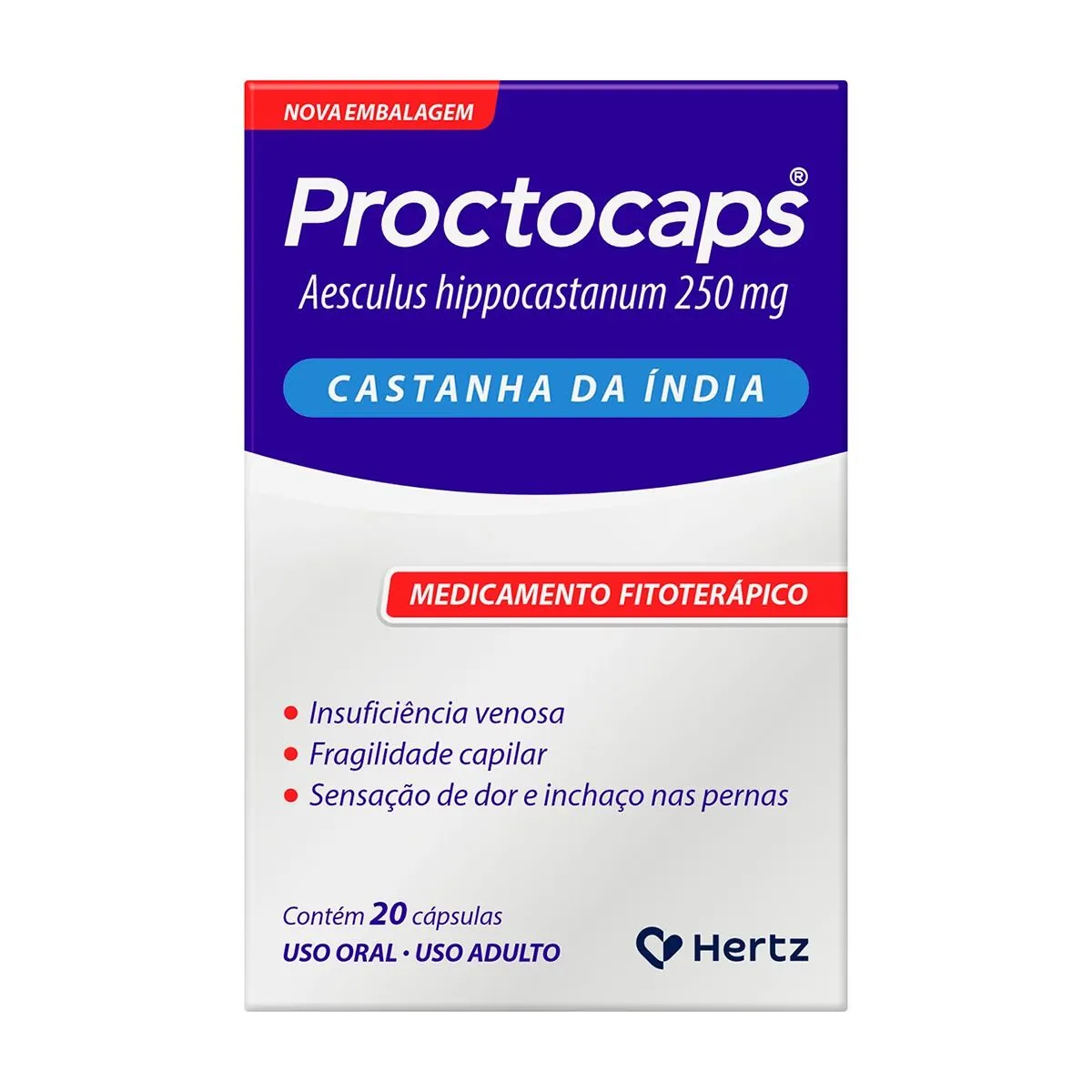 Proctocaps 250mg 20 Cápsulas