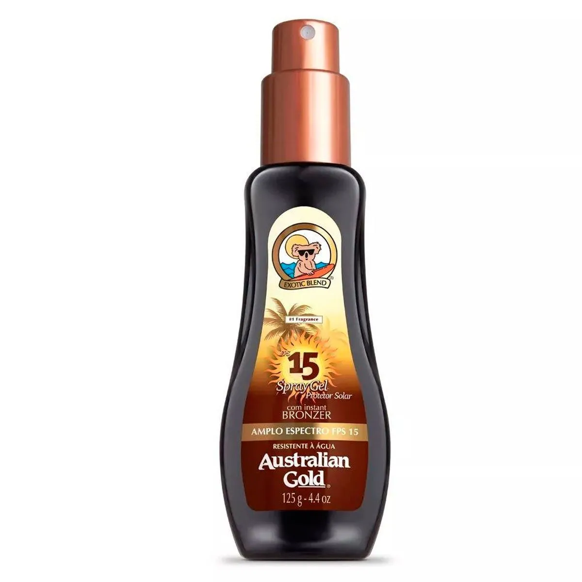 Protetor Bronzeador Spray Gel Australian Gold FPS 15 125g