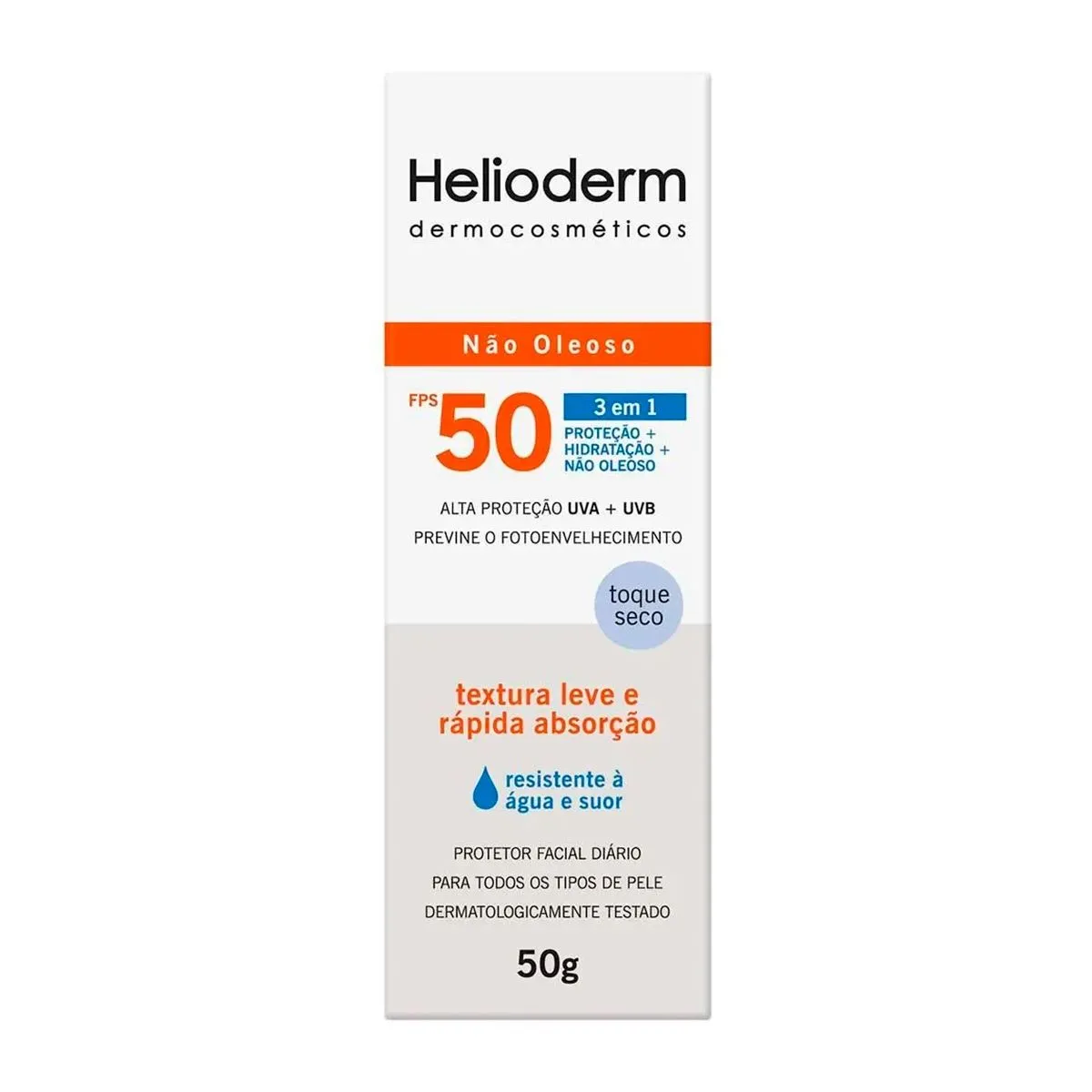 Protetor Solar Facial Helioderm Suncare Facial Diário FPS 50 Com 50 G