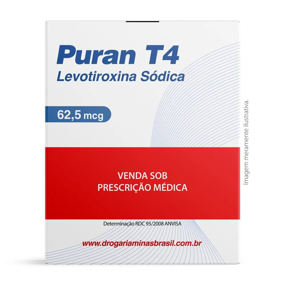 Puran T4 62,5 mcg com 30 Comprimidos