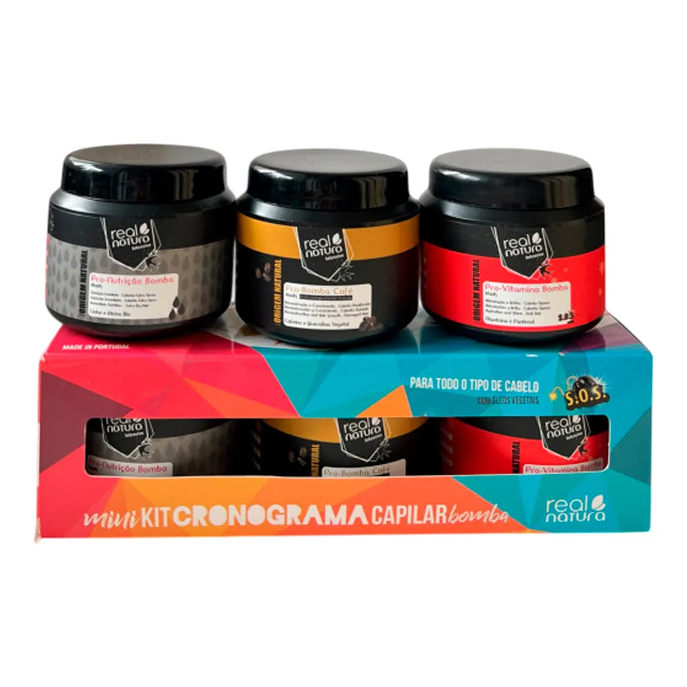 Real Natura Kit Cronograma Capilar Bomba 200ml