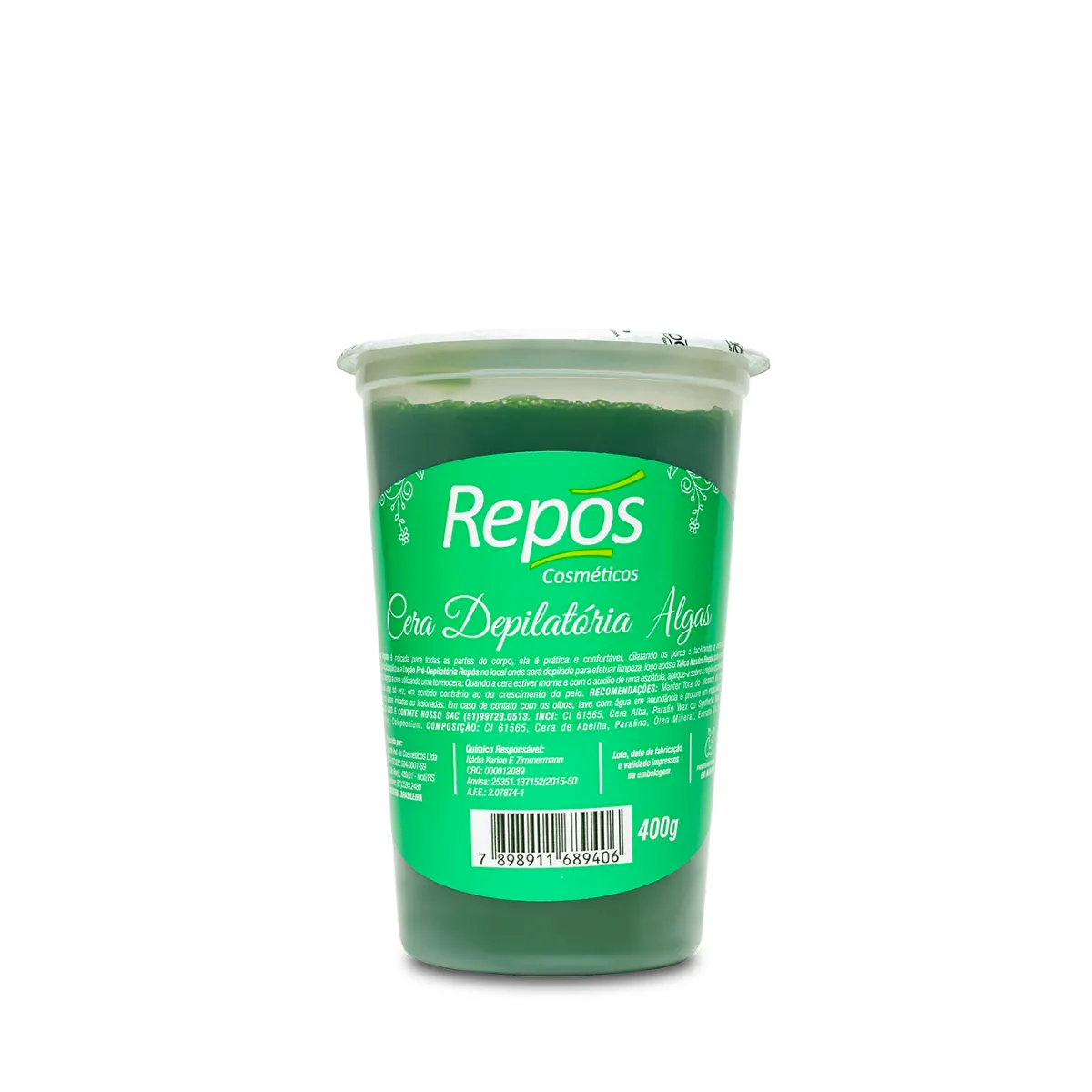 Repos Cera Depilatoria Algas 400g | Linda Cosméticos