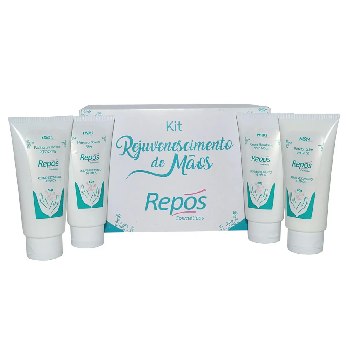 Repos Kit Caixa Peeling Enzimático - Rejuvenescimento de Mãos