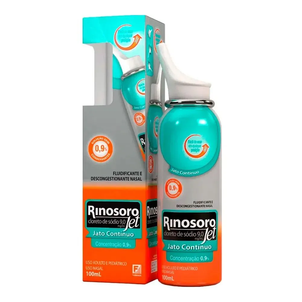 Rinosoro Jet Spray Nasal Jato Contínuo 9,0mg/ML C/ 100 ML
