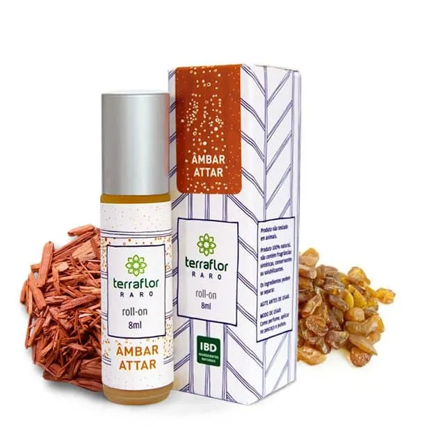 Roll-on Âmbar Attar - Terra Flor - Frasco com 8ml