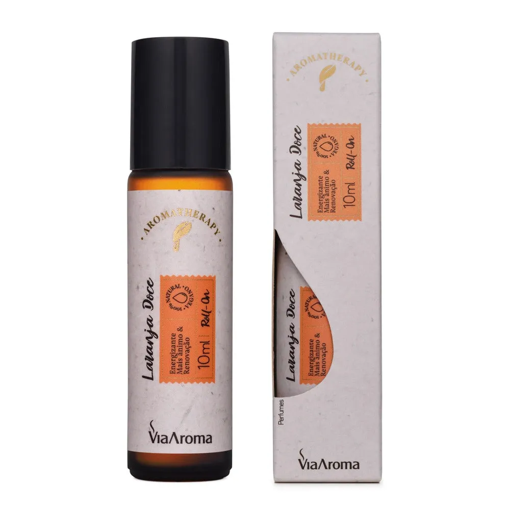 Roll-On Com Óleo Essencial de Laranja Doce - Via Aroma - Frasco com 10