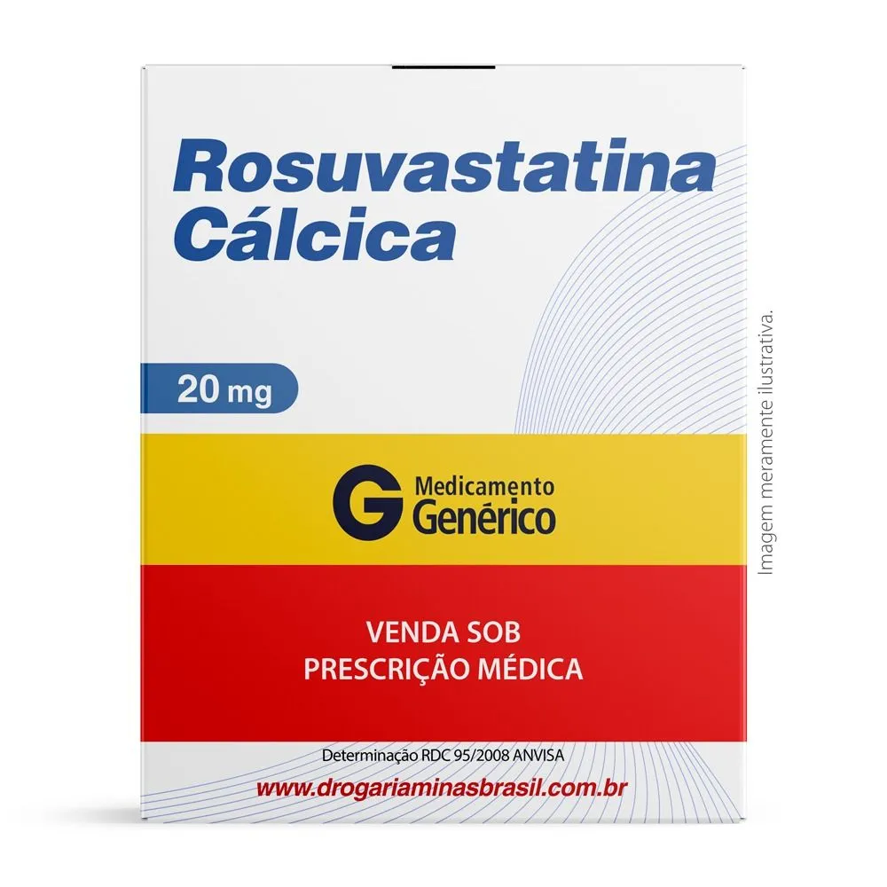 Rosuvastatina Cálcica 20mg c/ 30 Comprimidos - Sandoz - Genérico
