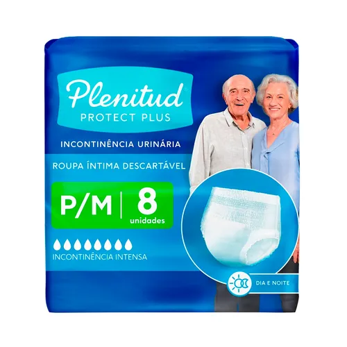 Fralda Plenitud Active Plus Roupa Intima P/M c/8 Unidades