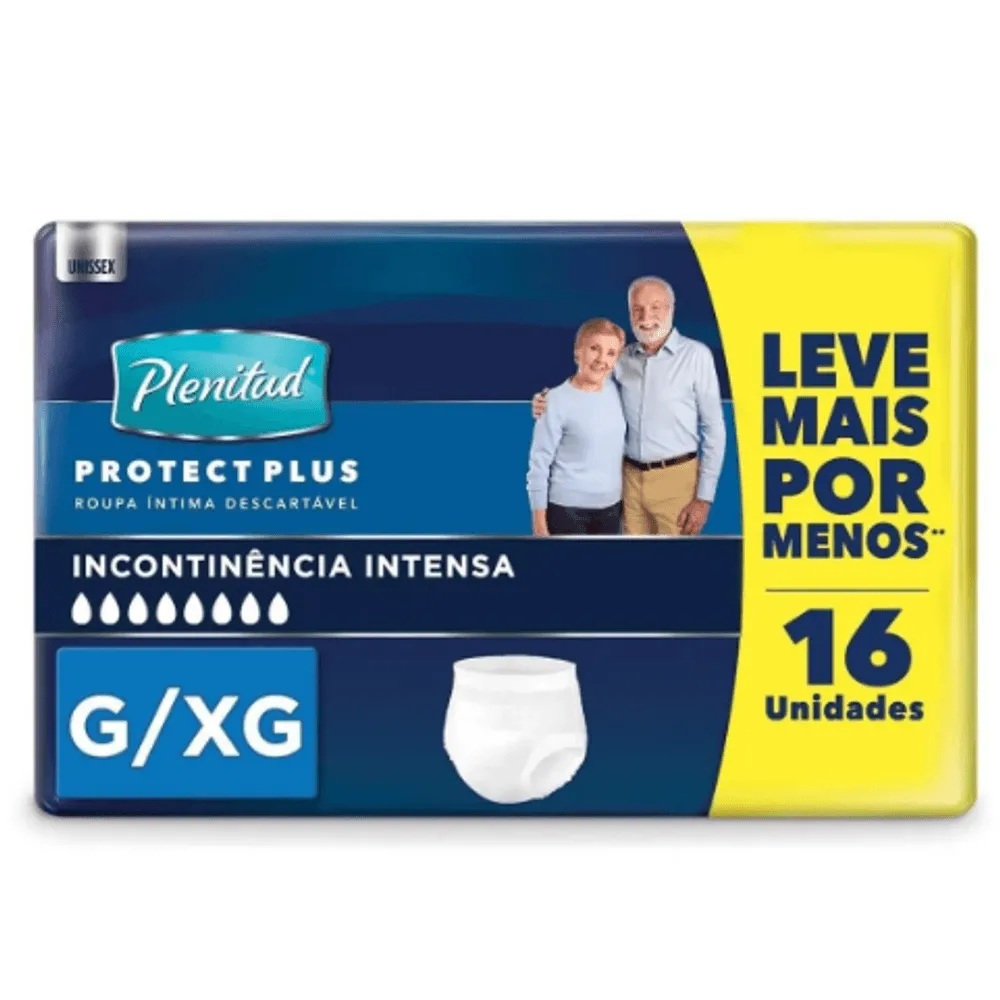 Plenitud Protect Plus Roupa Íntima Descartável G/XG 16UN