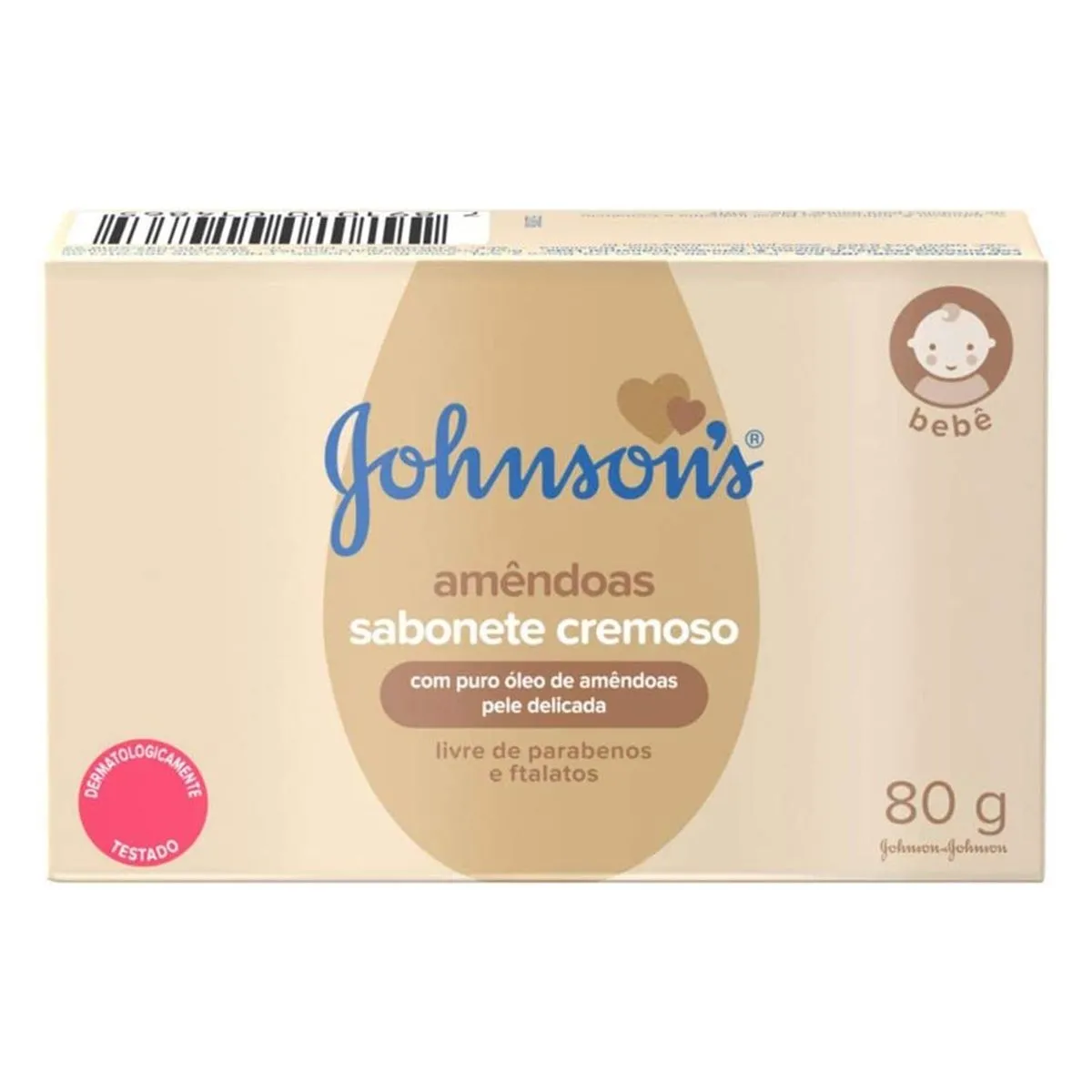 Sabonete Infantil Johnsons e Johnsons Baby Com Óleo de Amendoas Com 80 G
