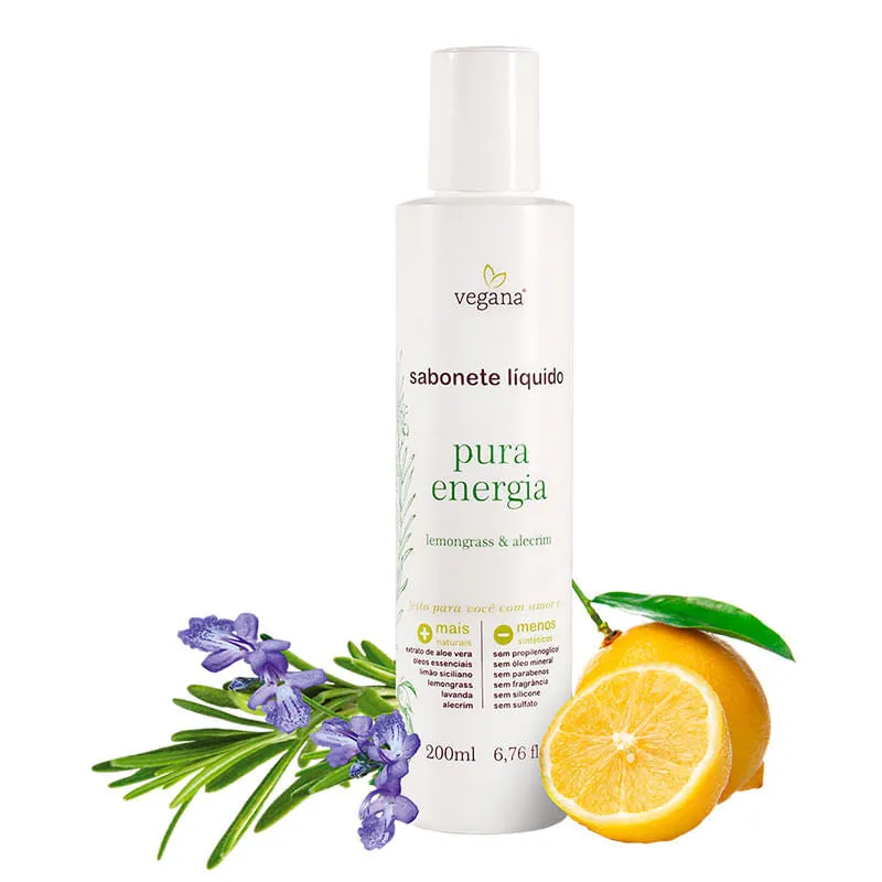 Sabonete Liquido Pura Energia - WNF - Frasco com 200ml