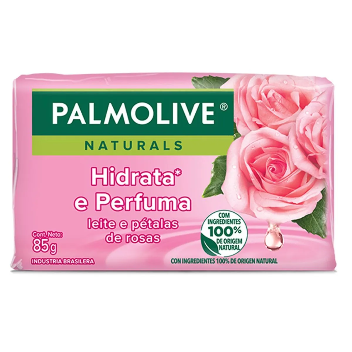 Sabonete Naturals Hidrata e Perfuma Leite e Pétalas de Rosas 85g Palmolive