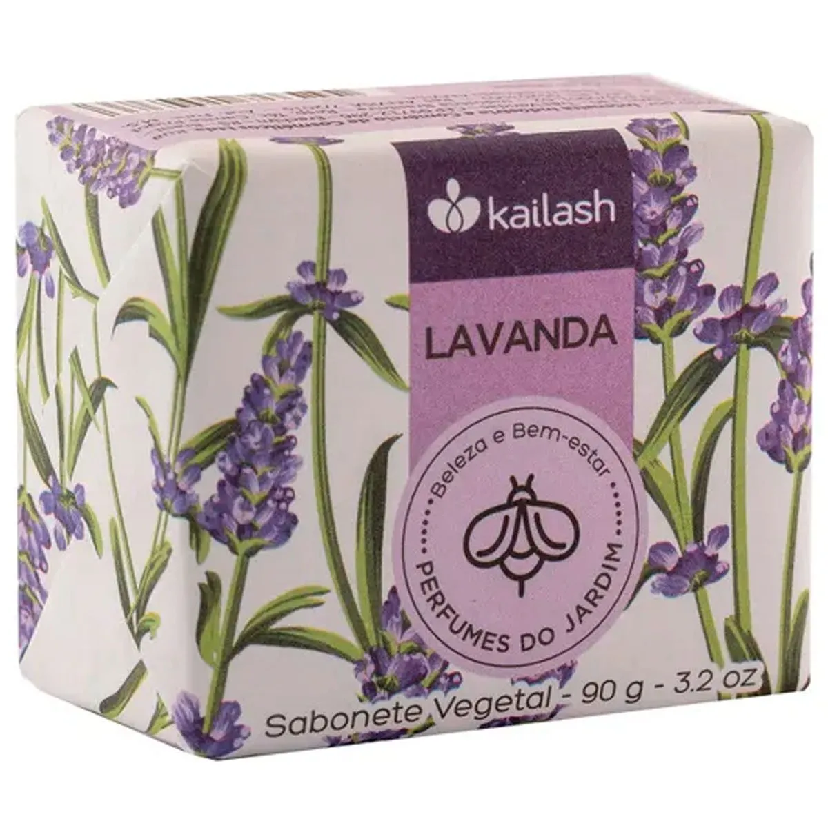 Sabonete Vegetal em Barra Kailash Perfumes do Jardim 90g Lavanda