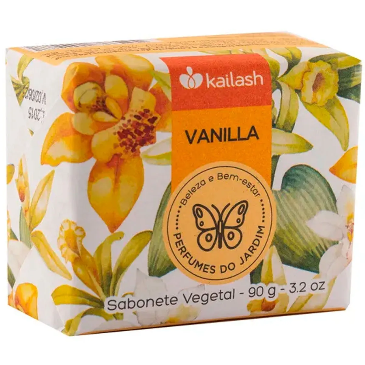 Sabonete Vegetal em Barra Kailash Perfumes do Jardim 90g Vanilla