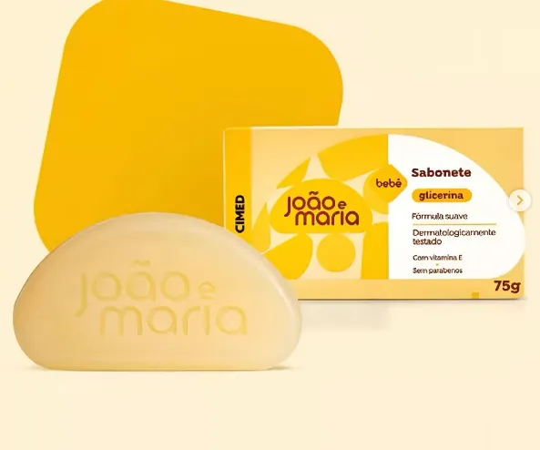 Sabonete Em Barra Bebê Cimed João e Maria Glicerina 75g