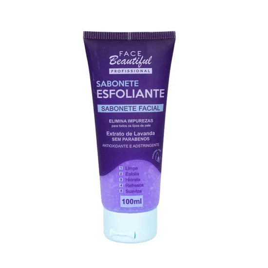 Sabonete Esfoliante Face Beautiful 100ml Lavanda