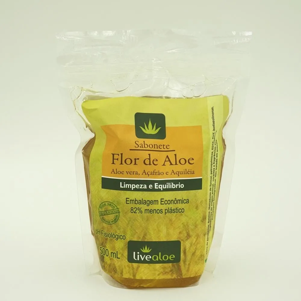 Refil Sabonete Flor de Aloe - LiveAloe - Frasco com 500ml