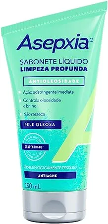 Sabonete líquido Antioleosidade Antiacne Asepxia 150ml