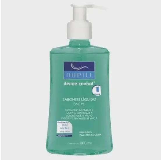 Sabonete Líquido Facial Nupill 200ml Derme Control