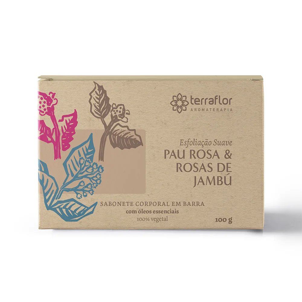 Sabonete Pau Rosa & Rosas de Jambú - Terra Flor - Frasco com 100g