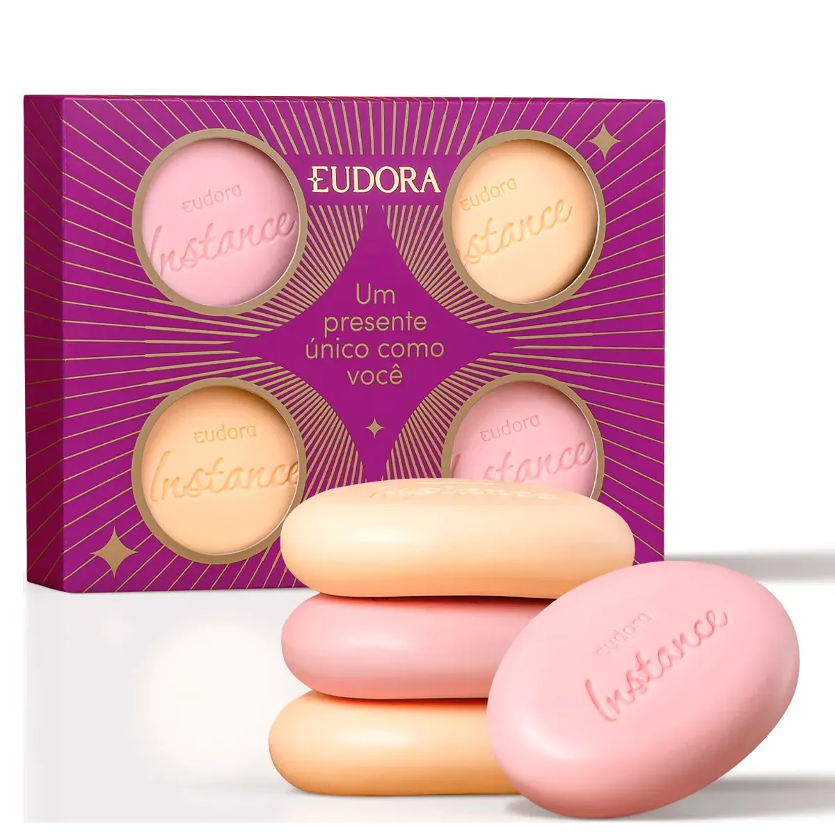 Kit Presente Dia das Mães Sabonetes Sortidos Instance 4 x 85g