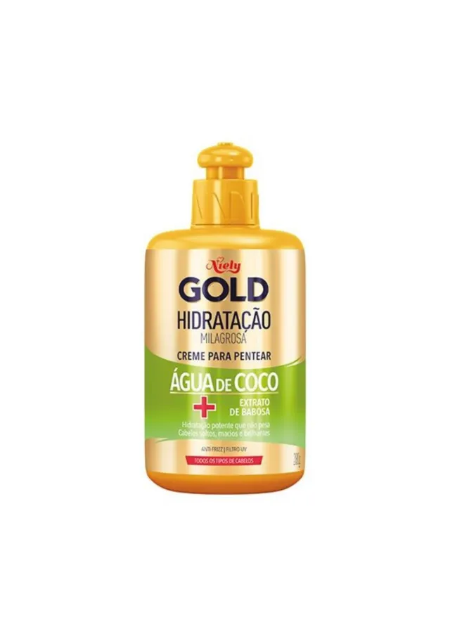 Creme Para Pentear Hidratação Milagrosa Água De Coco 250g - Niely Gold