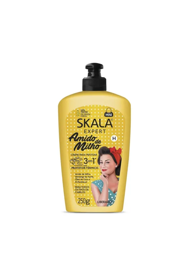 Creme Para Pentear Amido de Milho 3 em 1 250g - Skala